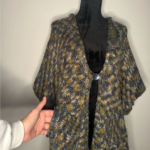 VTG Chunky Wool Jillian Nicole Knit One Button Cardigan Sweater - Picture 7 of 15